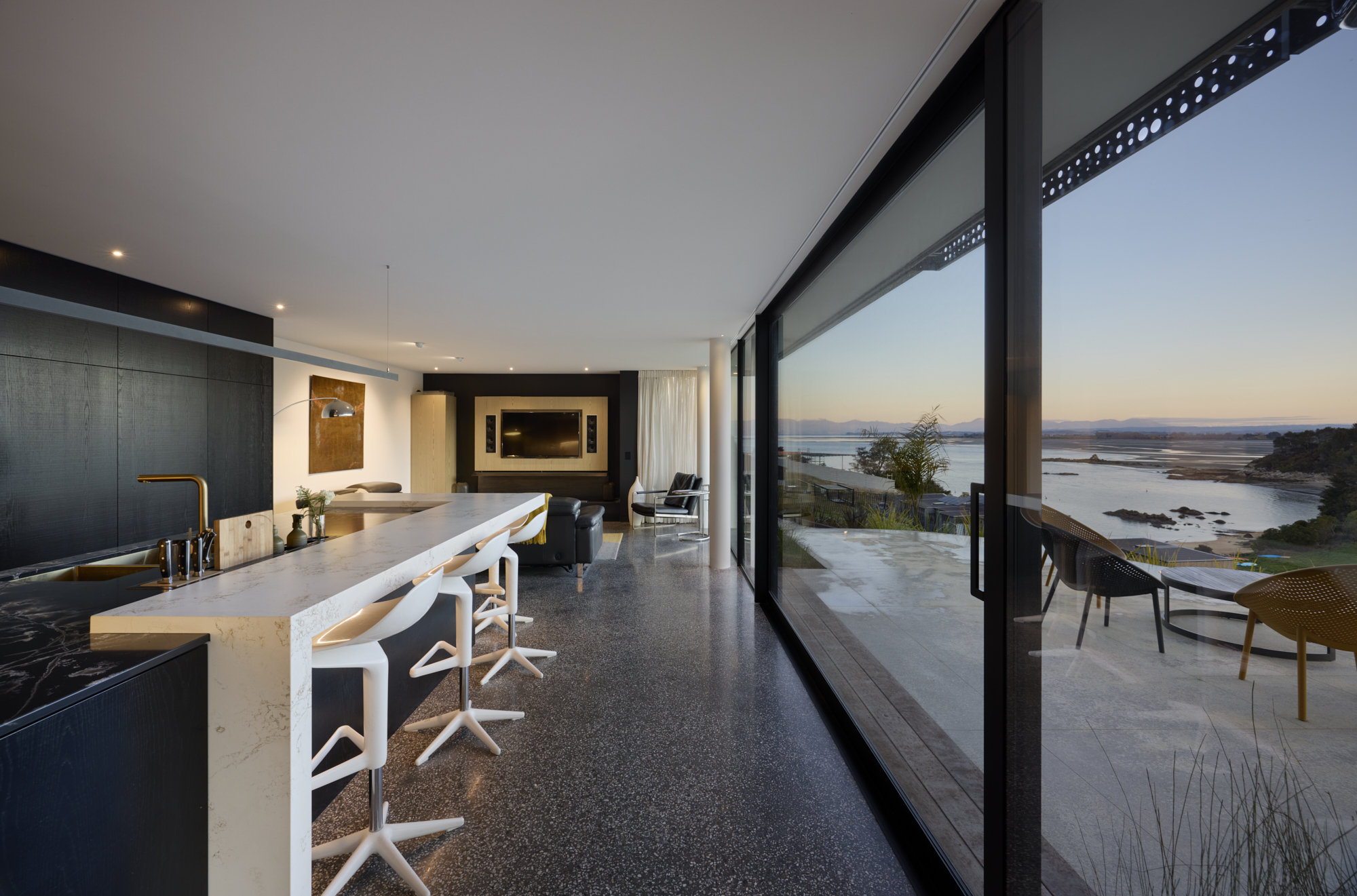 Large FMI Building Innovation glass sliding doors featuring insulated glass units and FMIBI hardware